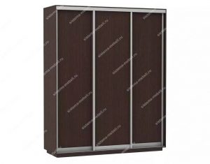 Шкаф купе Модерн 1776х450 3-х дверный 2-х секционный глухой венге