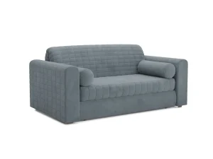 Диван Аккордеон Барон №5 велюр серо-синий HB-178 26