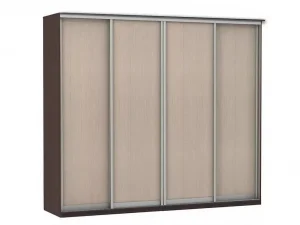 Шкаф купе Модерн 2362х600 4-х дверный 4-х секционный глухой венге/ясень