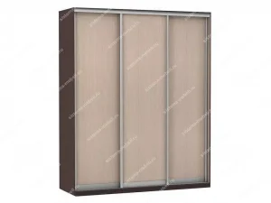 Шкаф купе Модерн 1776х450 3-х дверный 2-х секционный глухой венге/ясень