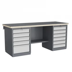 Стол-верстак слесарный двухтумбовый FBK 205.56.4