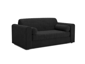 Диван Аккордеон Барон №5 велюр черный HB-178 17