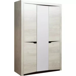 33.02 Лючия 3-х дв. шкаф для одежды Бетон пайн белый/венге