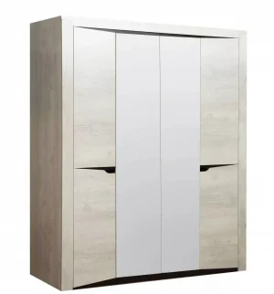 33.01 Лючия 4-х дв. шкаф для одежды бетон пайн белый/венге