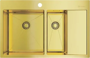 Мойка кухонная Omoikiri Akisame 78-2-LG-L светлое золото 4973087