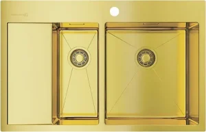 Мойка кухонная Omoikiri Akisame 78-2-LG-R светлое золото 4973088