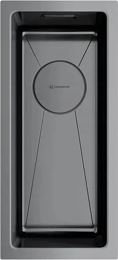 Мойка кухонная Omoikiri Taki 20-U/IF-GM вороненая сталь 4973105