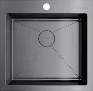 Мойка кухонная Omoikiri Akisame 51-GM вороненая сталь 4973440
