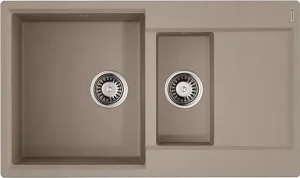 Мойка кухонная Omoikiri Daisen 86-2-SA бежевый 4993478