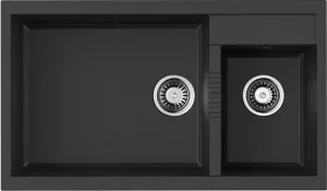 Мойка кухонная Omoikiri Tedori 86-2-LB-BL черный 4993932