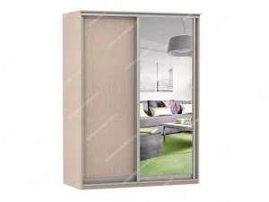 Шкаф купе Модерн 1490х450 2-х дверный 2-х секционный зеркало ясень