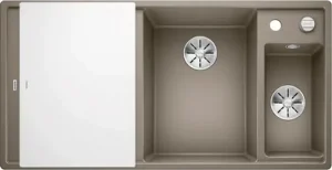 Мойка кухонная Blanco Axia III 6 S 100 R (доска стекло) серый беж 523480