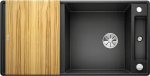 Мойка кухонная Blanco Axia III 6 S-F 100 (доска ясень) антрацит 523520