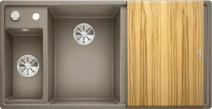 Мойка кухонная Blanco Axia III 6 S 100 L (доска ясень) серый беж 524650