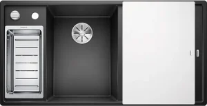Мойка кухонная Blanco Axia III 6 S-F 100 L (доска стекло) антрацит 524669