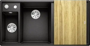 Мойка кухонная Blanco Axia III 6 S 100 L (доска ясень) черный 525849