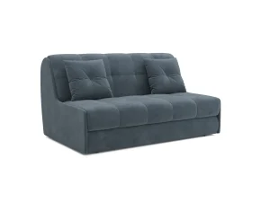Диван Аккордеон Барон №2 велюр серо-синий HB-178 26
