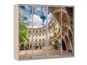 Шкаф купе Модерн 2362х600 4-х дверный 4-х секционный фотопечать №2 ясень