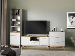 Алатея гостиная Дуб золотой/Белый