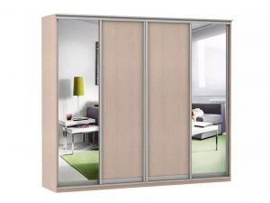 Шкаф купе Модерн 2362х450 4-х дверный 3-х секционный зеркало ясень