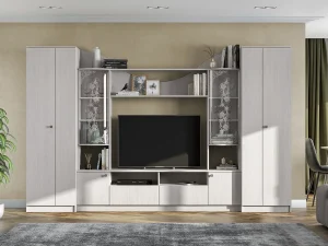 Мебель для гостиной МГС 8 / Ясень анкор светлый/Ясень анкор светлый