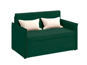 Дэнди диван-кровать 2 думки / велюр Fresh малахит / крем