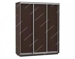Шкаф купе Модерн 1776х450 3-х дверный 3-х секционный глухой венге