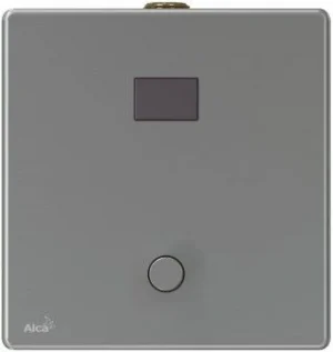 Автоматическое устройство смыва для писсуара с возможностью мануального смыва (от сети 12V) металл AlcaPlast нержавеющая сталь ASP4-KT