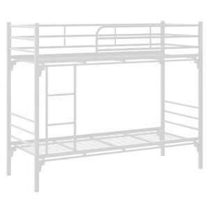 Кровать металлическая 2-х ярусная "Блезнецы", под матрасы 90х200см, цвет белый, лестница справа/слева (Россия)