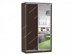 Шкаф купе Модерн 1190х450 2-х дверный зеркало венге