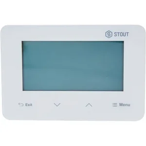 Беспроводной комнатный двухпозиционный регулятор котла Stout ST-293v2 белый STE-0101-029321