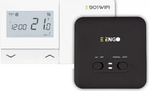 Беспроводной комнатный терморегулятор Wi-Fi ENGO белый/черный E901-WIFI
