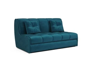 Диван Аккордеон Барон №2 бархат сине-зеленый STAR VELVET 43 BLACK GREEN