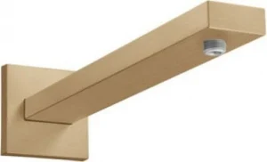 Держатель верхнего душа на стену Hansgrohe Square 390 шлифованная бронза 27694140