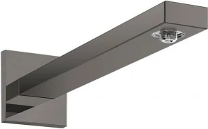 Держатель верхнего душа на стену Hansgrohe Square 390 шлифованный чёрный хром 27694340