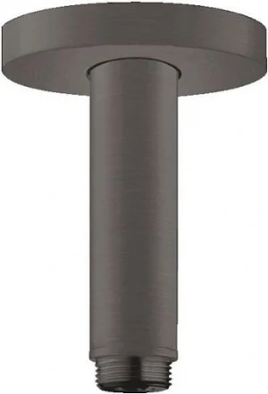 Держатель верхнего душа на потолок Hansgrohe S 100 шлифованный чёрный хром 27393340