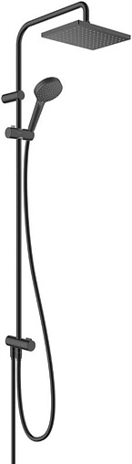 Душевая система без смесителя Hansgrohe Vernis Shape 230 1jet Reno чёрный матовый 26282670
