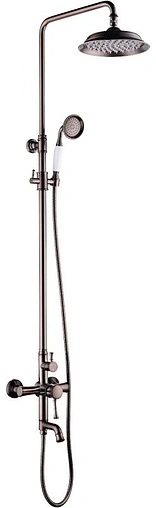 Душевая система со смесителем для ванны Lemark Peretto чёрный кофе LM6362RB