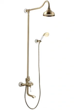 Душевая система со смесителем для ванны Lemark Villa бронза/белый LM4862B