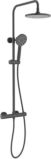 Душевая система с термостатом для душа Aquatek Европа чёрный матовый AQ2343MB