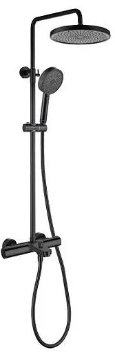 Душевая система с термостатом для ванны Aquatek Вега чёрный матовый AQ2043MB
