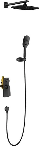 Душевая система со смесителем для душа Timo Helmi чёрный матовый SX-4069/03SM