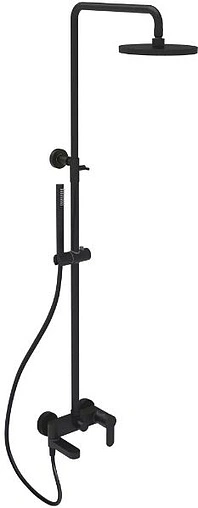 Душевая система со смесителем для ванны Paffoni Blu чёрный матовый ZCOL632NO