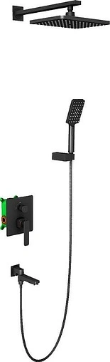 Душевая система со смесителем для ванны Timo Torne чёрный матовый SX-4399/03SM