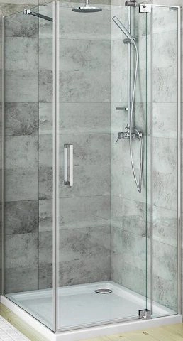 Душевое ограждение 1000x1000мм прозрачное стекло Roltechnik Elegant Neo Line GDO1N+GBN/1000*1000 188-1000000-00-02+189-1000000-00-02