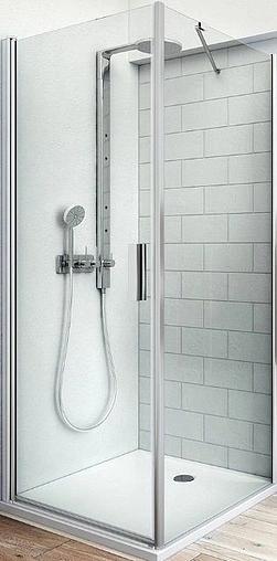 Душевое ограждение 800x900мм прозрачное стекло Roltechnik Tower Line TCO1+TB/800*900 727-8000000-01-02+725-9000000-01-02