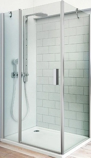 Душевое ограждение 900x900мм прозрачное стекло Roltechnik Tower Line TDO1+TB/900*900 724-9000000-01-02+725-9000000-01-02