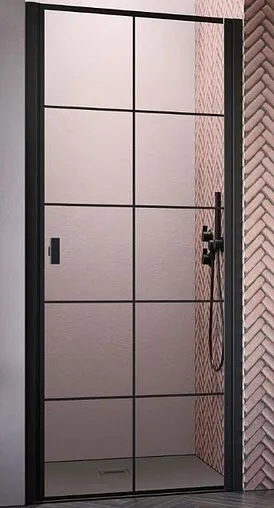 Дверь в нишу 1000мм прозрачное стекло Radaway NES Black Factory DWJ I 100 R 10026100-54-55R