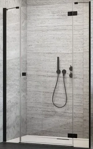 Дверь в нишу 1100мм прозрачное стекло Radaway Essenza New Black DWJS 110 L 385030-54-01L+384090-54-01