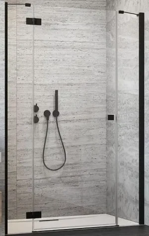 Дверь в нишу 1200мм прозрачное стекло Radaway Essenza New Black DWJS 120 R 385031-54-01R+384090-54-01